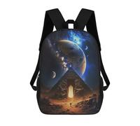 sinyumoney Pyramid Portal to Another World Sac À Dos Enfant, Cartable, Sacs À Dos Scolaires Imprimés En 3D Pour Élèves Du Primaire Et Du Collège, Cadeau D'anniversaire Pour Adolescents 17inch