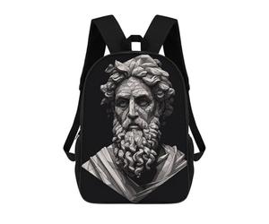 sinyumoney Pythagoras Portrait Sacs À Dos Scolaires Pour Enfants, Sac D'école Imprimé En 3D Pour Garçons, Élèves Du Primaire Et Du Collège 17inch