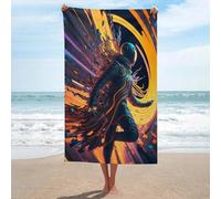sinyumoney Quantum Leap L'Odyssée de l'astronaute - Serviette Lavable 1 g/m², Douce et Ultra-absorbante, idéale pour la Piscine, Le Camping et la Plage (130 cm x 80 cm).