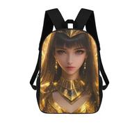 sinyumoney Queen Cleopatra in Gold Sac À Dos Imprimé En 3D Pour Garçons, Sac D'école Grande Capacité, Sac De Voyage, Sac À Livres, Sac D'école Pour Garçons, Mochila 17inch