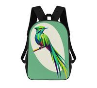 sinyumoney Quetzal Wpap Pop Art Sac À Dos Scolaire Pour Filles Et Garçons, Grande Capacité, Léger, Pour Enfants Et Étudiants 17inch