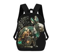 sinyumoney Rabbit Abstract Art Sac À Dos, Cartable Imprimé En 3D, Sac À Goûter, Sac À Dos De Voyage, Sac À Dos Entre Amis, Sac À Dos Scolaire Pour Filles Et Garçons 17inch