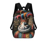 sinyumoney Rabbit As A Court Jester Sac À Dos Enfant Fille 3D, Sac D'école, Sac À Dos Pour Tout-petits, Sac À Dos Décontracté, Sac À Livres Tendance 17inch
