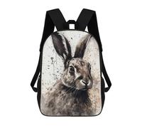 sinyumoney Rabbit Beauty Black Ink Sac À Dos Enfant Fille 3D, Sac D'école, Sac À Dos Pour Tout-petits, Sac À Dos Décontracté, Sac À Livres Tendance 17inch