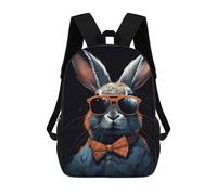 sinyumoney Rabbit Bunny Sunglasses Sac À Dos Imprimé En 3D Pour Enfants, Sac À Dos Scolaire, Sac À Dos De Voyage Pour Enfants, Sac À Livres Grande Capacité, Sac À Dos Pour Enfants 17inch