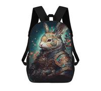 sinyumoney Rabbit in Armor Fantasy Art Sacs À Dos 17 Pouces Pour Enfants, Sacs D'école Imprimés En 3D Pour Élèves Du Primaire Et Du Collège, Garçons Et Filles