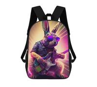 sinyumoney Rabbit Rock Star Sac À Dos Enfant, Sac À Dos Anime, Grand Sac À Dos Enfant, Sac À Dos Imprimé En 3D Pour Enfants, Cartable, Cartable Pour Garçons Et Filles 17inch