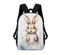sinyumoney Rabbit Watercolor Sacs À Dos Pour Enfants, Sac À Dos Scolaire Imprimé En 3D Pour Enfants, Sac À Dos De Voyage, Sac À Livres Pour Enfants 17inch Sac D'école