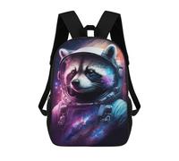 sinyumoney Raccoon Astronaut in Space Suit Sac À Dos Scolaire Pour Enfants, 43 Cm (17 Pouces), Imprimé En 3D, Pour Garçons, Élèves Du Primaire Et Du Collège