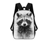 sinyumoney Raccoon Beauty Watercolor Sac À Dos Scolaire Enfant Tendance Et Décontracté, Sac À Dos Imprimé En 3D Pour Garçon, Grand Sac À Dos 17inch