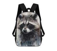 sinyumoney Raccoon Beauty Wild Charm Sac À Dos Scolaire Imprimé En 3D, Sac À Dos Décontracté Pour Enfants, Sac D'école Imprimé En 3D Pour Garçons, Primaire Et Collège 17inch