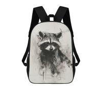 sinyumoney Raccoon in Charcoal Sacs À Dos Imprimés En 3D Pour Enfants, Sacs D'école Tendance Pour Garçons, Sacs De Voyage, Sacs Scolaires Pour Élèves Du Primaire 17inch