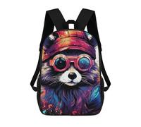 sinyumoney Raccoon in Space Adventure Gear Sacs À Dos Imprimés En 3D Pour Enfants, Sacs D'école Tendance Pour Garçons, Élèves Du Primaire Et Du Collège 17inch
