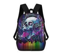sinyumoney Rad Raspberry Music Skull Sac À Dos Scolaire Imprimé En 3D, Sac À Dos Tendance Pour Enfants, Sac À Dos Pour Garçons, Élèves Du Collège 17inch