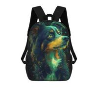 sinyumoney Radiant Border Collie Portrait Sac À Dos, Cartable Imprimé En 3D, Sac À Goûter, Sac À Dos De Voyage, Sac À Dos Entre Amis, Sac À Dos Scolaire Pour Filles Et Garçons 17inch