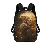sinyumoney Radiant Golden Eagle Sacs À Dos Pour Enfants, Cartables, Sacs À Dos Scolaires Imprimés En 3D, Sacs À Dos De Voyage Tendance Pour Enfants (primaire, Collège) 17inch