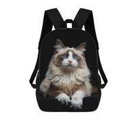 sinyumoney Ragdoll Sac À Dos Enfant Fille 3D, Sac D'école, Sac À Dos Pour Tout-petits, Sac À Dos Décontracté, Sac À Livres Tendance 17inch