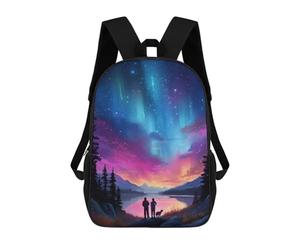 sinyumoney Rainbow Aurora Over Lake Sac À Dos Scolaire Imprimé En 3D Pour Garçons Et Filles, Sac À Dos Pour Ordinateur Portable Pour Enfants/étudiants/adultes 17inch