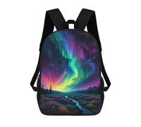 sinyumoney Rainbow Aurora Sky Sac À Dos Avec Poche, Sacs À Dos Imprimés En 3D, Sacs De Voyage, Sacs À Livres, Sacs D'école Pour Enfants 17inch