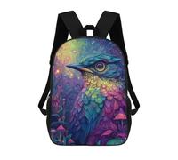 sinyumoney Rainbow Bird Fantasy Sacs À Dos Imprimés En 3D Pour Enfants 17inch Sacs À Dos Tendance Et Décontractés Pour La Journée, Sacs De Voyage, Sacs À Dos D'extérieur Pour Garçons Et Filles