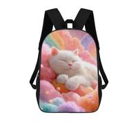 sinyumoney Rainbow Cloud Cat Dreamscape Sacs À Dos 17 Pouces Pour Enfants, Sacs D'école Imprimés En 3D Pour Élèves Du Primaire Et Du Collège, Garçons Et Filles