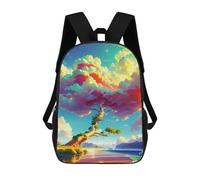 sinyumoney Rainbow Clouds Over Serene Lake Sacs À Dos Pour Enfants, Cartables 3D Personnalisés Pour Garçons Et Filles, Grands Sacs À Dos Scolaires Décontractés 17inch