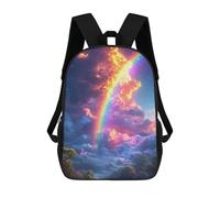sinyumoney Rainbow Clouds Sky Scene Sacs À Dos Imprimés En 3D Pour Enfants 17inch Sacs À Dos Tendance Et Décontractés Pour La Journée, Sacs De Voyage, Sacs À Dos D'extérieur Pour Garçons Et Filles