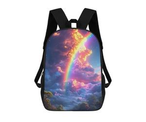 sinyumoney Rainbow Clouds Sky Scene Sacs À Dos Imprimés En 3D Pour Enfants 17inch Sacs À Dos Tendance Et Décontractés Pour La Journée, Sacs De Voyage, Sacs À Dos D'extérieur Pour Garçons Et Filles