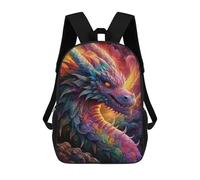 sinyumoney Rainbow Dragon in Flames Sac À Dos Scolaire Pour Enfants 17 Pouces, Sac À Dos Décontracté Pour Les Voyages, Grand Sac À Dos De Jour Pour Garçons Et Filles 17inch