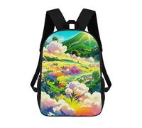 sinyumoney Rainbow Fields of Dreams Sac À Dos Scolaire Pour Enfants 17 Pouces, Sac À Dos Décontracté Pour Les Voyages, Grand Sac À Dos De Jour Pour Garçons Et Filles 17inch