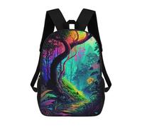 sinyumoney Rainbow Forest Pathway Sac À Dos Enfant, Cartable, Sacs À Dos Scolaires Imprimés En 3D Pour Élèves Du Primaire Et Du Collège, Cadeau D'anniversaire Pour Adolescents 17inch