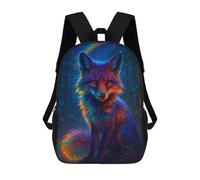 sinyumoney Rainbow Fox in Enchanted Forest Sac À Dos Scolaire Pour Enfants Imprimé En 3D, Idéal Pour Les Voyages Et Les Livres 17inch