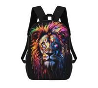 sinyumoney Rainbow Lion Sac À Dos Scolaire Pour Enfants Imprimé En 3D, Idéal Pour Les Voyages Et Les Lectures, Pour Les Garçons Et Les Élèves Du Primaire 17inch