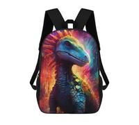 sinyumoney Rainbow Lizard in Neon Cityscape Sacs À Dos Décontractés Pour Enfants, Sacs D'école Pour Adolescents, Filles Et Garçons, Sacs À Dos Pour Livres 17inch