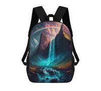 sinyumoney Rainbow Mountain Falls -1 Sacs À Dos Scolaires Pour Enfants, Sac D'école Imprimé En 3D Pour Garçons, Élèves Du Primaire Et Du Collège 17inch