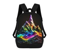 sinyumoney Rainbow Mountain Landscape Sac À Dos Enfant, Sac D'école, Sac À Dos Imprimé 3D Avec Motif De Dessin Animé, Grande Capacité, Pour Garçons Et Filles 17inch