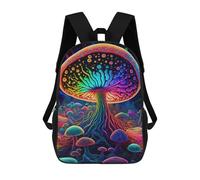 sinyumoney Rainbow Mushroom Forest Sac À Dos Imprimé En 3D, Sac D'école Décontracté Et Tendance Pour Enfants, Sac D'école Pour Garçons, Collégiens 17inch
