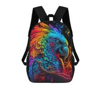 sinyumoney Rainbow Parrot Artwork Sacs À Dos Scolaires Pour Garçons Et Filles, Sacs À Dos Décontractés Pour Le Sport, Sacs À Dos De Grande Capacité Pour L'école Primaire 17inch