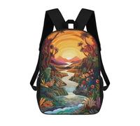 sinyumoney Rainbow River Sunset Sac À Dos Pour Garçons Et Adolescents, Sacs À Dos Pour Filles, Sacs À Dos Pour Tout-petits, Sacs À Livres Pour L'école Primaire Et Le Collège 17inch