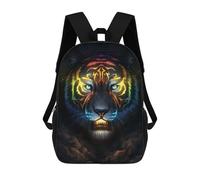 sinyumoney Rainbow Tiger Portrait Sac À Dos, Cartable Imprimé En 3D, Sac À Goûter, Sac À Dos De Voyage, Sac À Dos Entre Amis, Sac À Dos Scolaire Pour Filles Et Garçons 17inch