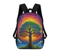 sinyumoney Rainbow Tree Fantasy Artwork Sac À Dos Scolaire Pour Enfants, 43 Cm (17 Pouces), Imprimé En 3D, Pour Garçons, Élèves Du Primaire Et Du Collège