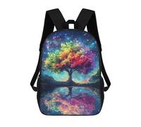 sinyumoney Rainbow Tree Night Sky Sac À Dos Scolaire Imprimé En 3D Pour Enfants, Sac À Dos De Voyage, Sac Tendance Et Décontracté Pour Écoliers 17inch