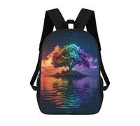 sinyumoney Rainbow Tree Reflections Sac À Dos Enfant, Cartable, Sac D'école, Motif Dessin Animé 3D, Sac Pour Ordinateur Portable, Pour Garçons Et Filles 17inch