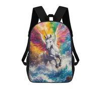 sinyumoney Rainbow Unicorn Sac À Dos Scolaire, Sac À Dos Pour Garçons Et Adolescents, Cadeau, Sac À Dos Imprimé En 3D, Sac À Dos Scolaire, Sac À Livres 17inch