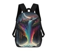 sinyumoney Rainbow Waterfall Fantasy Sac À Dos Scolaire Pour Enfants Imprimé En 3D, Idéal Pour Les Voyages Et Les Livres 17inch