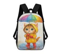 sinyumoney Rainy Day Kitten-13 Sacs À Dos Pour Enfants, Sac À Dos Scolaire Imprimé En 3D Pour Enfants, Sac À Dos De Voyage, Sac À Livres Pour Enfants 17inch Sac D'école