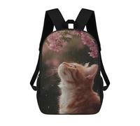 sinyumoney Rainy Day Kitten-21 Sacs À Dos Imprimés En 3D Pour Enfants 17inch Sacs À Dos Tendance Et Décontractés Pour La Journée, Sacs De Voyage, Sacs À Dos D'extérieur Pour Garçons Et Filles