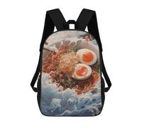 sinyumoney Ramen Wave Off Kanagawa Sacs À Dos Scolaires Pour Enfants, Sac D'école Imprimé En 3D Pour Garçons, Élèves Du Primaire Et Du Collège 17inch