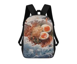 sinyumoney Ramen Wave Off Kanagawa Sacs À Dos Scolaires Pour Enfants, Sac D'école Imprimé En 3D Pour Garçons, Élèves Du Primaire Et Du Collège 17inch
