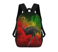 sinyumoney Rasta Ostrich Sac À Dos Scolaire Pour Enfants Imprimé En 3D, Idéal Pour Les Voyages Et Les Lectures, Pour Les Garçons Et Les Élèves Du Primaire 17inch